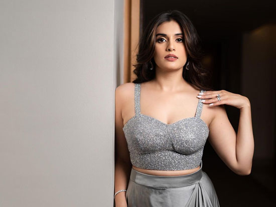 Stellar Clicks Of Divyansha Kaushik In Silver Outfit